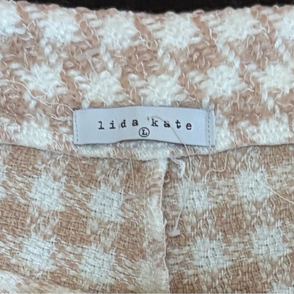 NWOT Lida Kate Houndstooth Wool-blend Shorts Large - Picture 3 of 8